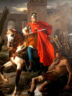 St. Martin of Tours cutting his cloak for a beggar